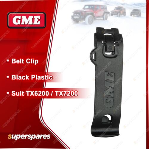 1 x GME Black Plastic Belt Clip To Suit Radio TX-SS6200 / TX-SS7200