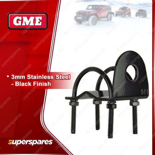 GME 3mm Black Right-Angle Bullbar Antenna Mounting Bracket MB-SS024B