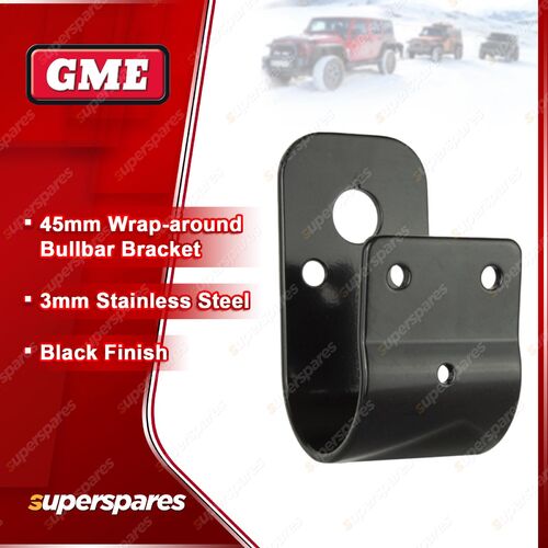 GME 45mm Black Stainless Steel Wrap-Around Bullbar Bracket MB102B