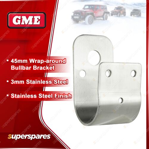 GME 45mm Stainless Steel Wrap-Around Bullbar Bracket - MB-SS102SS