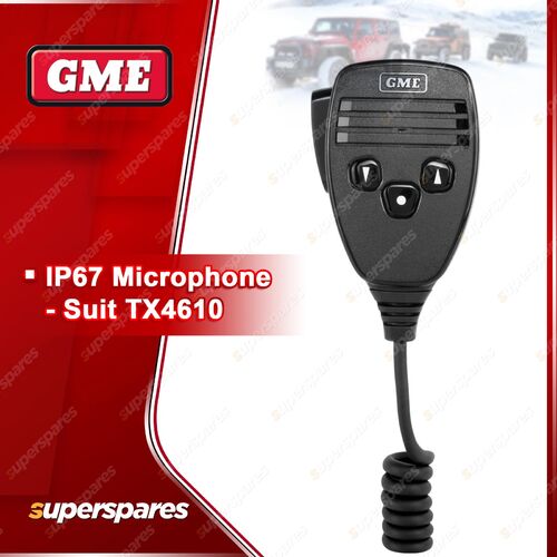 GME IP67 Microphone - Suit Radio TX-SS4600 / TX-SS4610 4WD Offroad