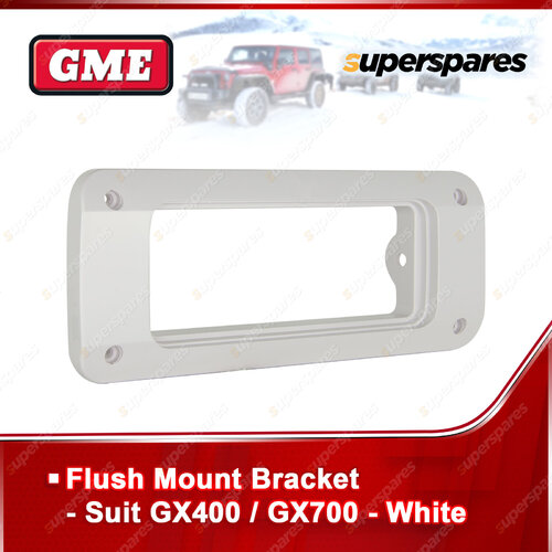 GME White Flush Mount Bracket MK-SS008W - Suit GX-SS400 / GX-SS700