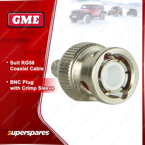 GME BNC Connector With Crimp Sleeve PL-SS04 - To Suit RG-SS58 Coaxial Cable