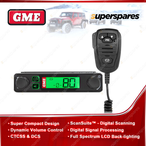 GME 5 Watt Super Compact UHF CB Radio with ScanSuite & Speaker Microphone