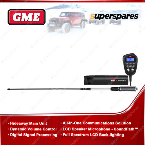 GME 5 Watt Super Compact UHF CB Radio Kit With Radio Antenna & Mounting Brackets