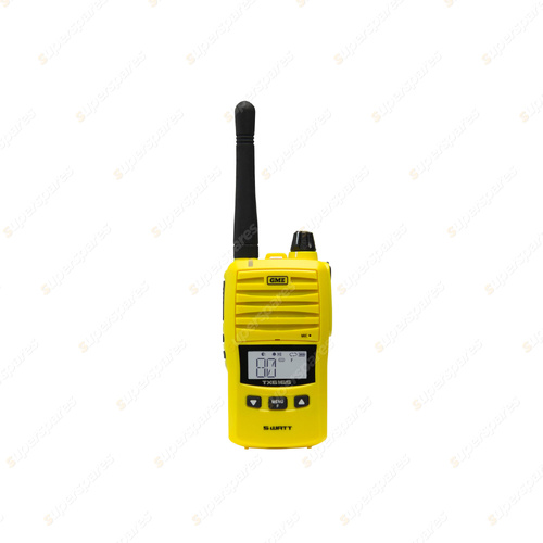 GME 5/1 Watt Ip67 UHF CB Handheld Radio 2 Watt Speaker Yellow Colour - TX6165XY