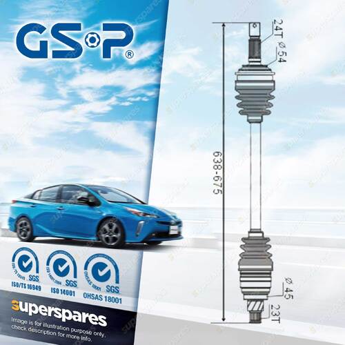 GSP Left Manual CV Joint Drive Shaft for Daihatsu Charade TS G100S G202S 89-98