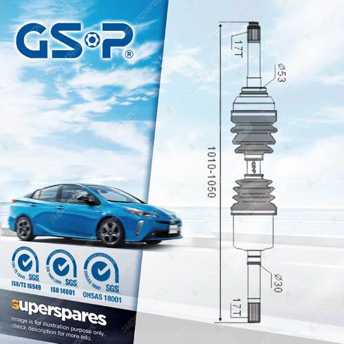 GSP Front Left CV Joint Drive Shaft for HSV Jackaroo UBS25 6VD1 3.2L 93-93