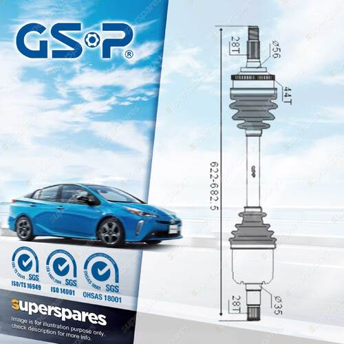 GSP Front Left CV Joint Drive Shaft for Mazda 626 GE GE5P GE5S GESS GF GWEW GFSP