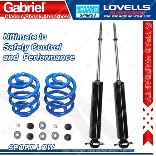 Front Sport Low Gabriel Classic Shocks + Lovells Springs for Pontiac GTO LE Mans