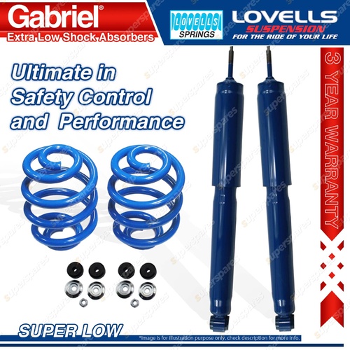 Rear Super Low Gabriel Extra Low Shocks + Coil Springs for Holden Commodore VB