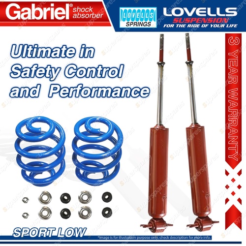 2 Front Sport Low Gabriel Shocks + Lovells Springs for Pontiac Firebird Trans AM