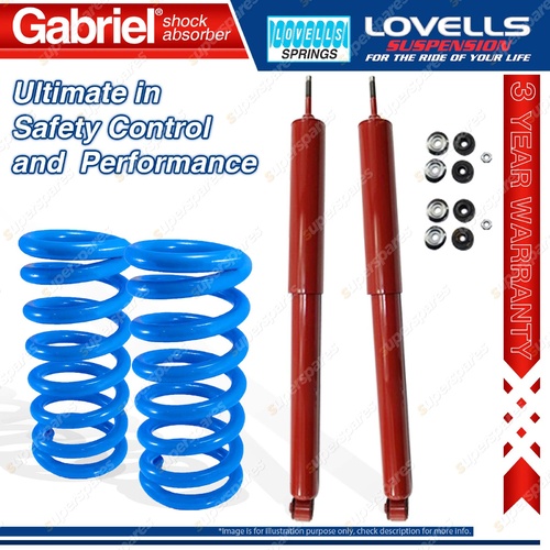 2 Rear STD Gabriel Guardian Shocks + Lovells Springs for Commodore VN VP HD susp