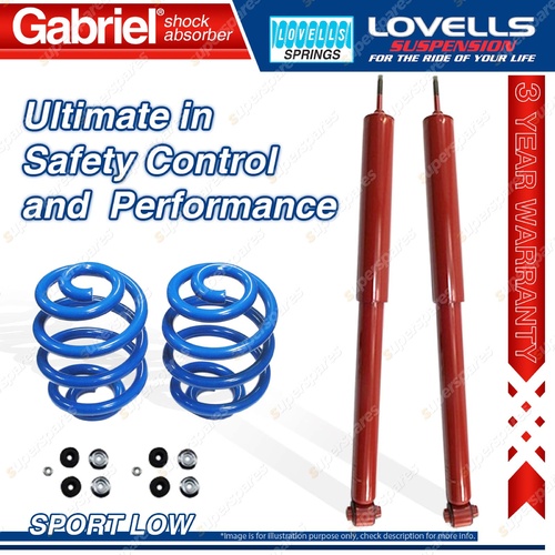 2 Rear Sport Low Gabriel Shocks + Lovells Springs for Holden Commodore VR VS IRS