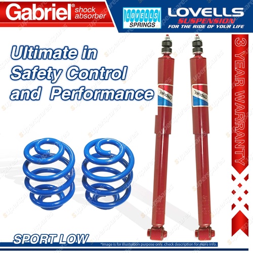 Rear Sport Low Gabriel Guardian Shocks + Lovells Springs for Holden Commodore VZ