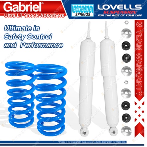 2 Front HD STD Gabriel Ultra LT Shocks + Lovells Springs for Ford F100 1/2 ton