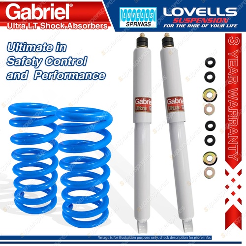 Rear Raised HD Gabriel Shocks + Lovells Springs for Prado GRJ KZJ KDJ RZJ120 LWB