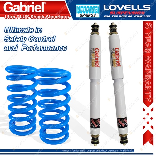 Front Raised Gabriel Ultra PLUS Shocks Lovells Springs for Landcruiser FZJ HZJ80