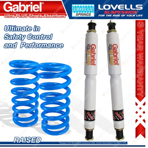 Front Raised Gabriel Ultra Shocks Lovells Springs for Landcruiser FZJ HZJ78 79