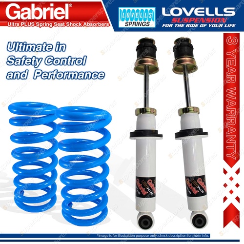 Front Raised Gabriel Ultra PLUS Shocks Lovells Springs for Mitsubishi Pajero NM