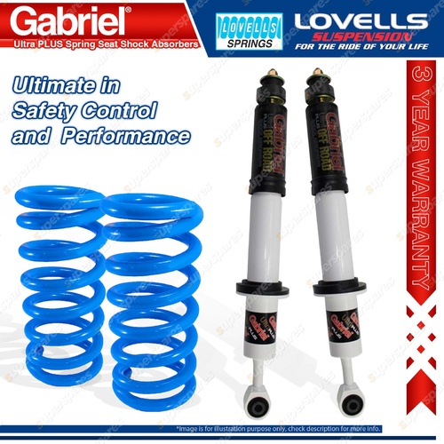 2 Front Raised Gabriel Shocks + Lovells Springs for Prado GRJ KZJ KDJ RZJ120 LWB