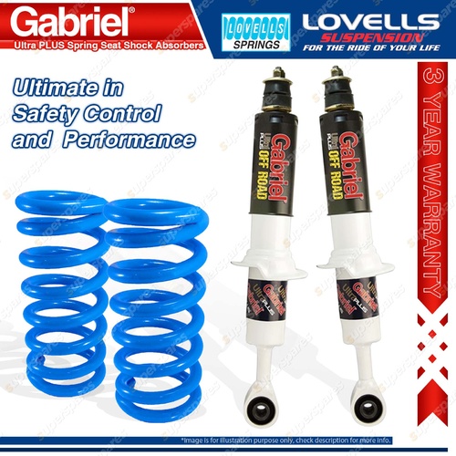 Front Raised Gabriel Ultra PLUS Shocks + Lovells Spring for Ford Ranger PX 11-18