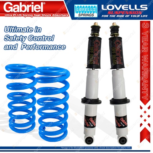 Front Raised HD Gabriel Ultra PLUS Shocks + Lovells Springs for Isuzu D-MAX TF