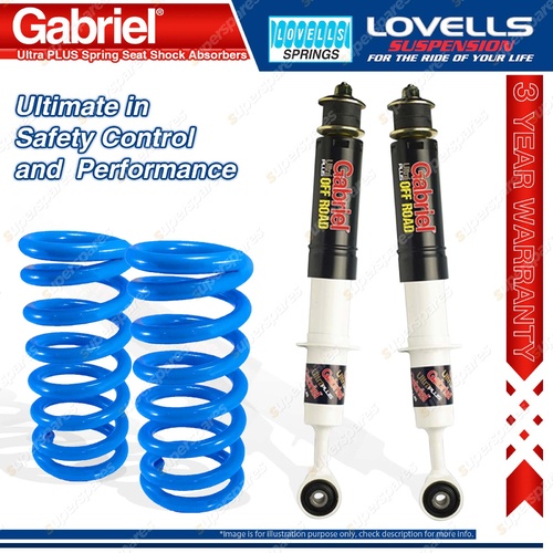 Front Raised Gabriel Ultra Plus Shocks +  Lovells Springs for Landcruiser UZJ200