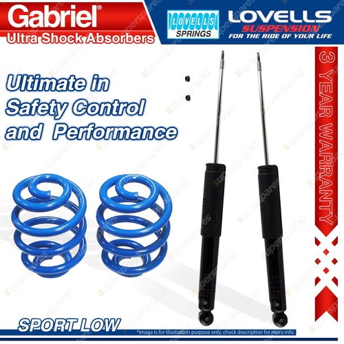 Rear Sport Low Gabriel Ultra Shocks + Lovells Springs for Ford Focus LR 1.8 2.0L