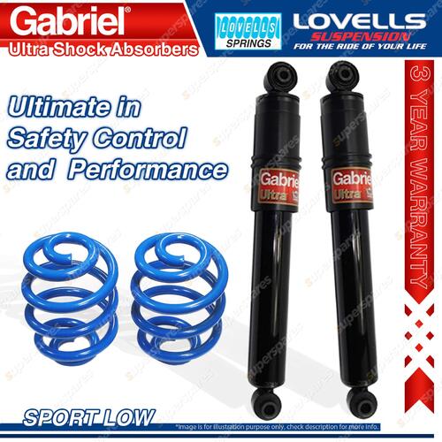 Rear Sport Low Gabriel Shocks + Lovells Springs for Ford Falcon BA BF XR6 Sedan