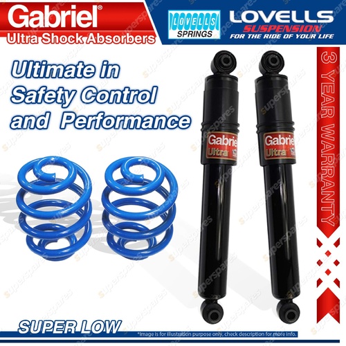 Rear Super Low Gabriel Ultra Shocks Coil Springs for Ford Falcon BA BF XR6 Sedan