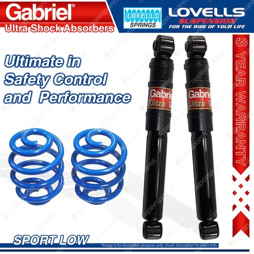 Rear Sport Low Gabriel Ultra Shocks + Lovells Springs for Holden ASTRA AH MY05