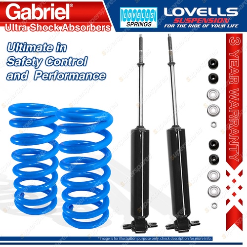 2 Front HD STD Gabriel Ultra Shocks + Lovells Springs for Mazda E Series E2200