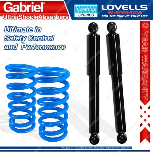 Rear HD STD Gabriel Ultra Shocks + Lovells Springs for Hyundai Excel HA X1 1.5L