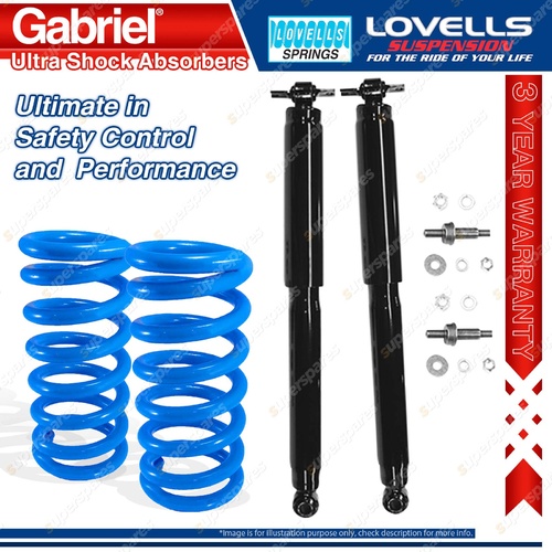 Rear HD STD Gabriel Ultra Shocks + Lovells Springs for Chevrolet Impala 65-70