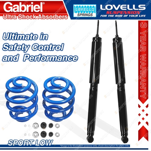 Rear Sport Low Gabriel Ultra Shocks + Lovells Springs for Holden Camira JB JD JE