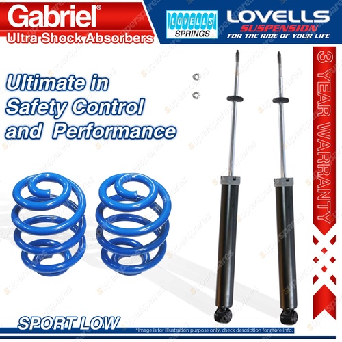 Rear Sport Low Gabriel Ultra Shocks + Lovells Springs for BMW 3 Series E36 318ti