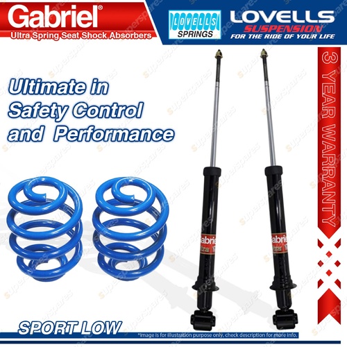 Rear Sport Low Gabriel Ultra Shocks Lovells Springs for Holden Vectra JR JS I II