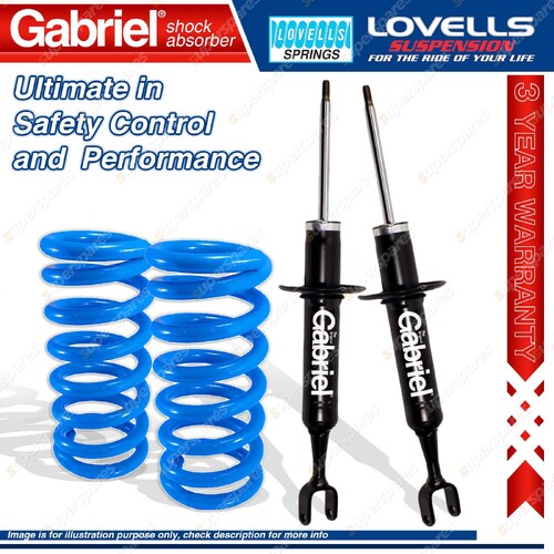 2 Front Sport Low Gabriel Ultra Shocks + Lovells Springs for Alfa Romeo 156 6cyl