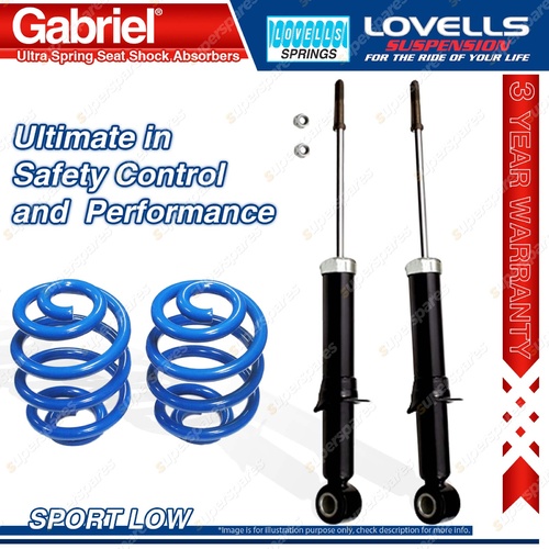 Rear Sport Low Gabriel Ultra Shocks + Lovells Springs for Toyota Corolla ZZE122R