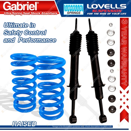 Front Raised Gabriel Ultra Shocks + Lovells Springs for Toyota FJ Cruiser GSJ15R