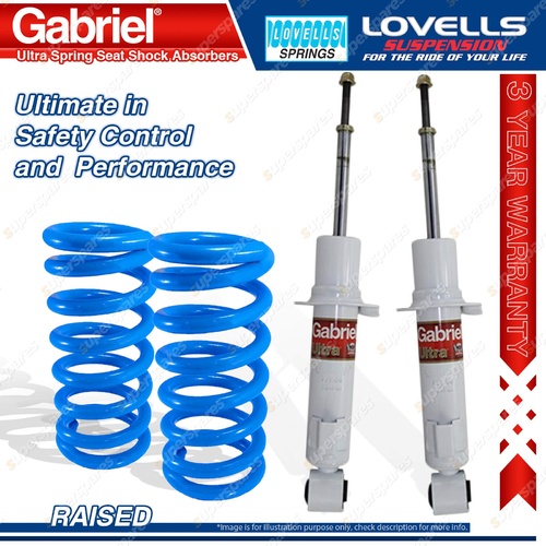 Front Raised Gabriel Ultra Shocks + Lovells Springs for Mitsubishi Triton ML MN