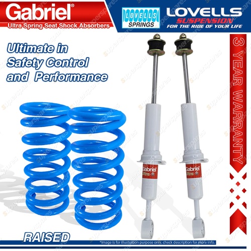 Front Raised HD Gabriel Shocks + Lovells Springs for Toyota Landcruiser UZJ200