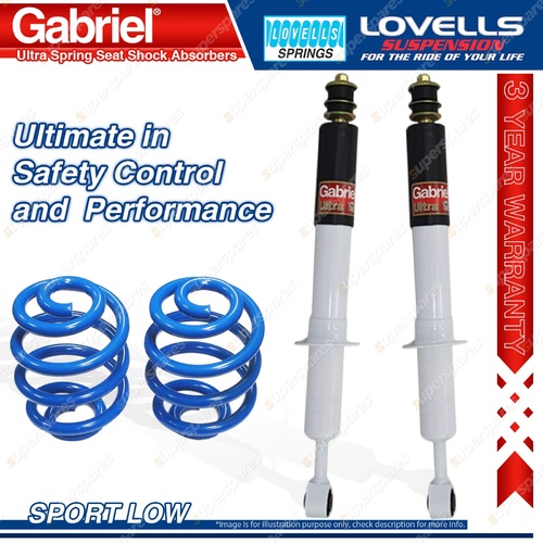 Front Sport Low Gabriel Ultra Shocks + Lovells Springs for Toyota Hilux GUN136