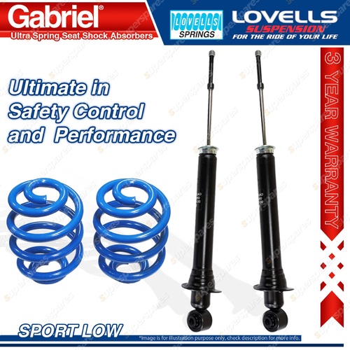 2 Rear Sport Low Gabriel Ultra Shocks + Lovells Springs for Lexus IS200 GXE10R