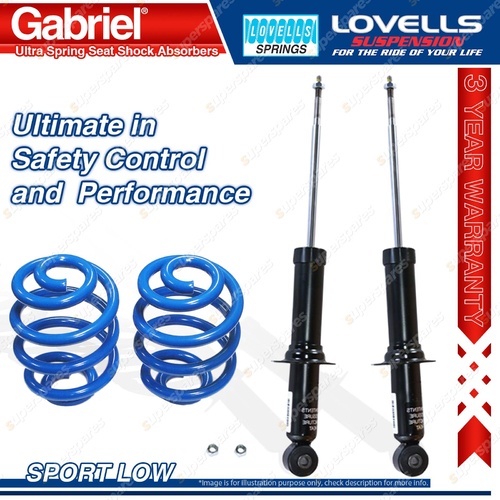 Rear Sport Low Gabriel Ultra Shocks + Lovells Springs for Dodge Caliber PM Sedan