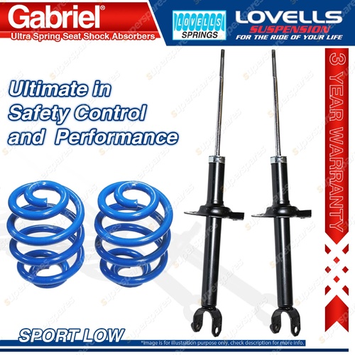 Rear Sport Low Gabriel Ultra Shocks + Lovells Springs for Honda Accord CU V6 CP2