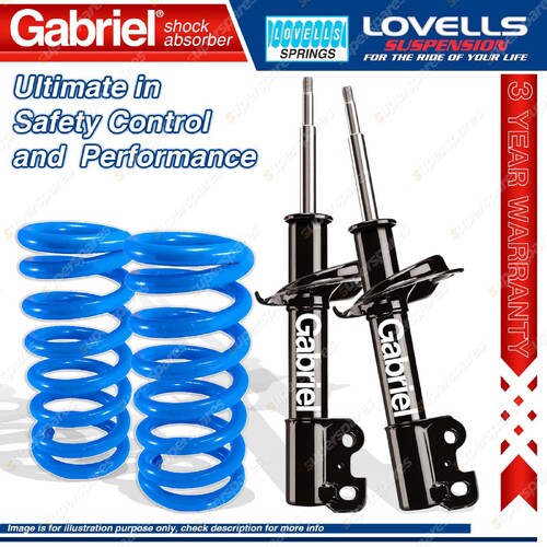 2 Front Sport Low Gabriel Ultra Shocks + Lovells Springs for Holden Vectra JR JS