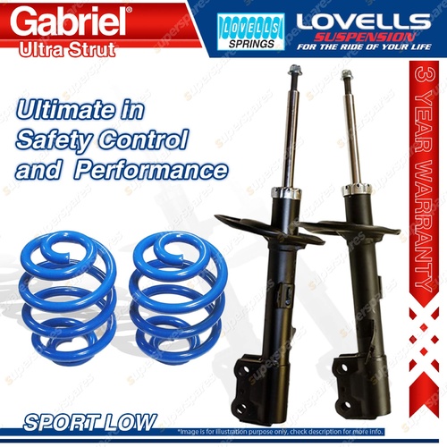 Front Sport Low Gabriel Shocks + Lovells Springs for Kluger GSU45 same direction