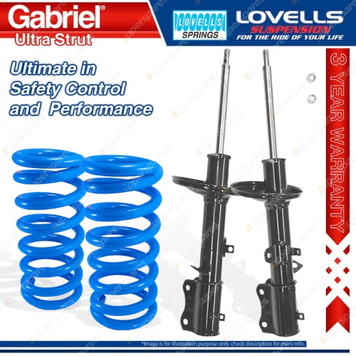 Rear Gabriel Ultra Strut Shocks + Lovells Springs for Toyota Corolla AE101 AE102